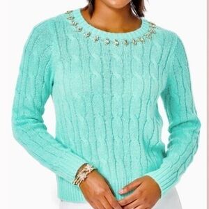Lilly Pulitzer Darrio Sweater Surf Blue. Size Lg, beautiful condition, worn once